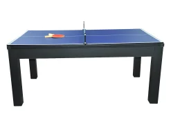 Mesa de jantar convertível em mesa de bilhar e de ping-pong - Preto - C180 cm - SOUSA