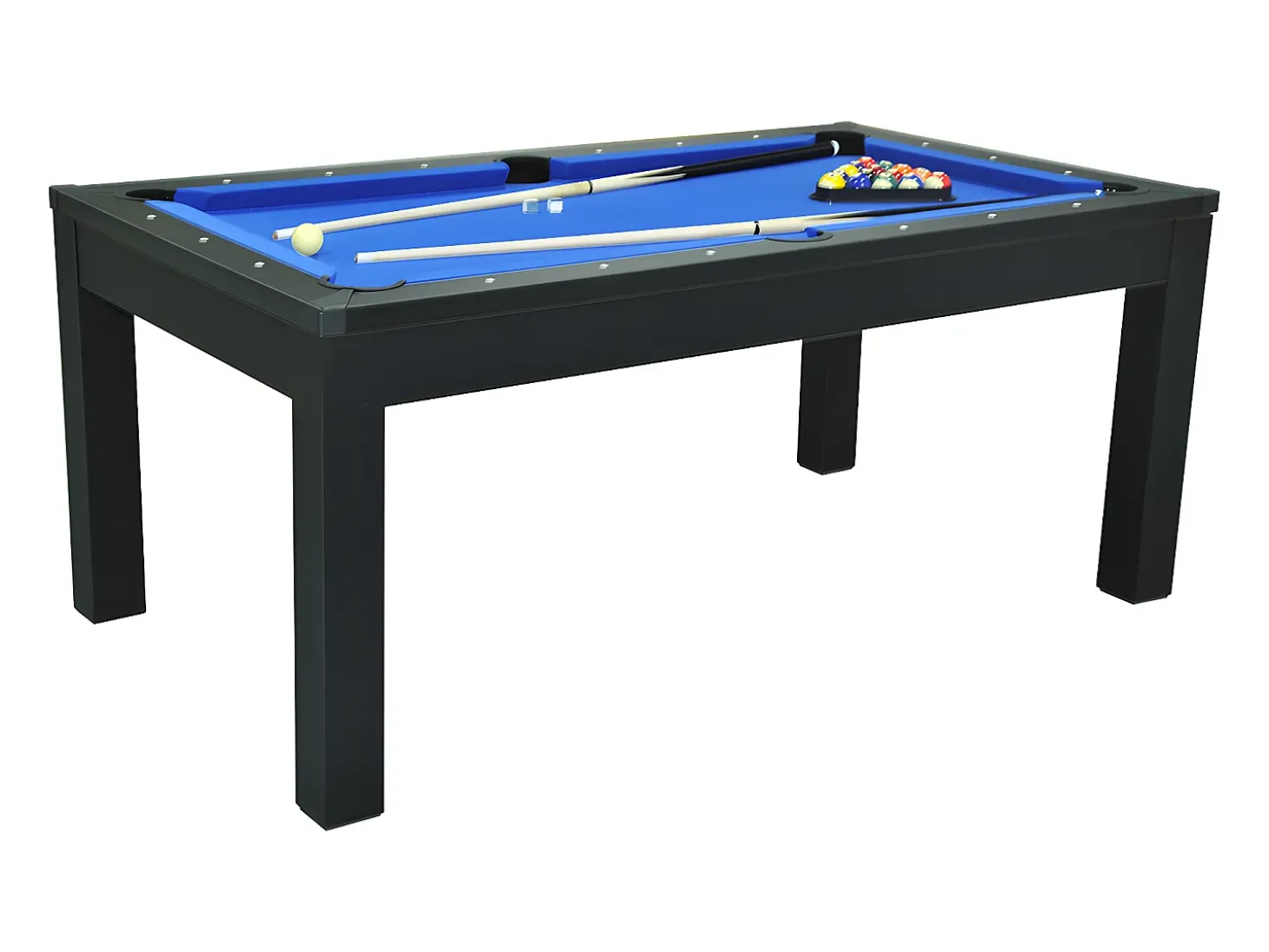 Mesa de jantar convertível em mesa de bilhar e de ping-pong - Preto - C180 cm - SOUSA