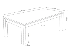 Mesa de jantar convertível em mesa de bilhar e de ping-pong - Preto - C180 cm - SOUSA