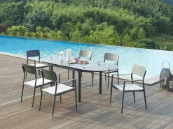 Mesa de jantar de jardim extensível em alumínio antracite - LOTTYS de MYLIA