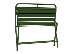 Mesa de jantar de jardim dobrável em metal: 1 mesa L.110 cm + 2 bancos - Caqui - MIRMANDE de MYLIA