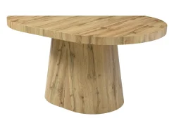 Mesa de jantar extensível para 6 a 12 pessoas em MDF - Cor Natural Clara - CLOEVA