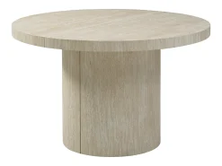 Mesa de jantar extensível 4 a 12 lugares em MDF efeito travertino bege - SIDRINA