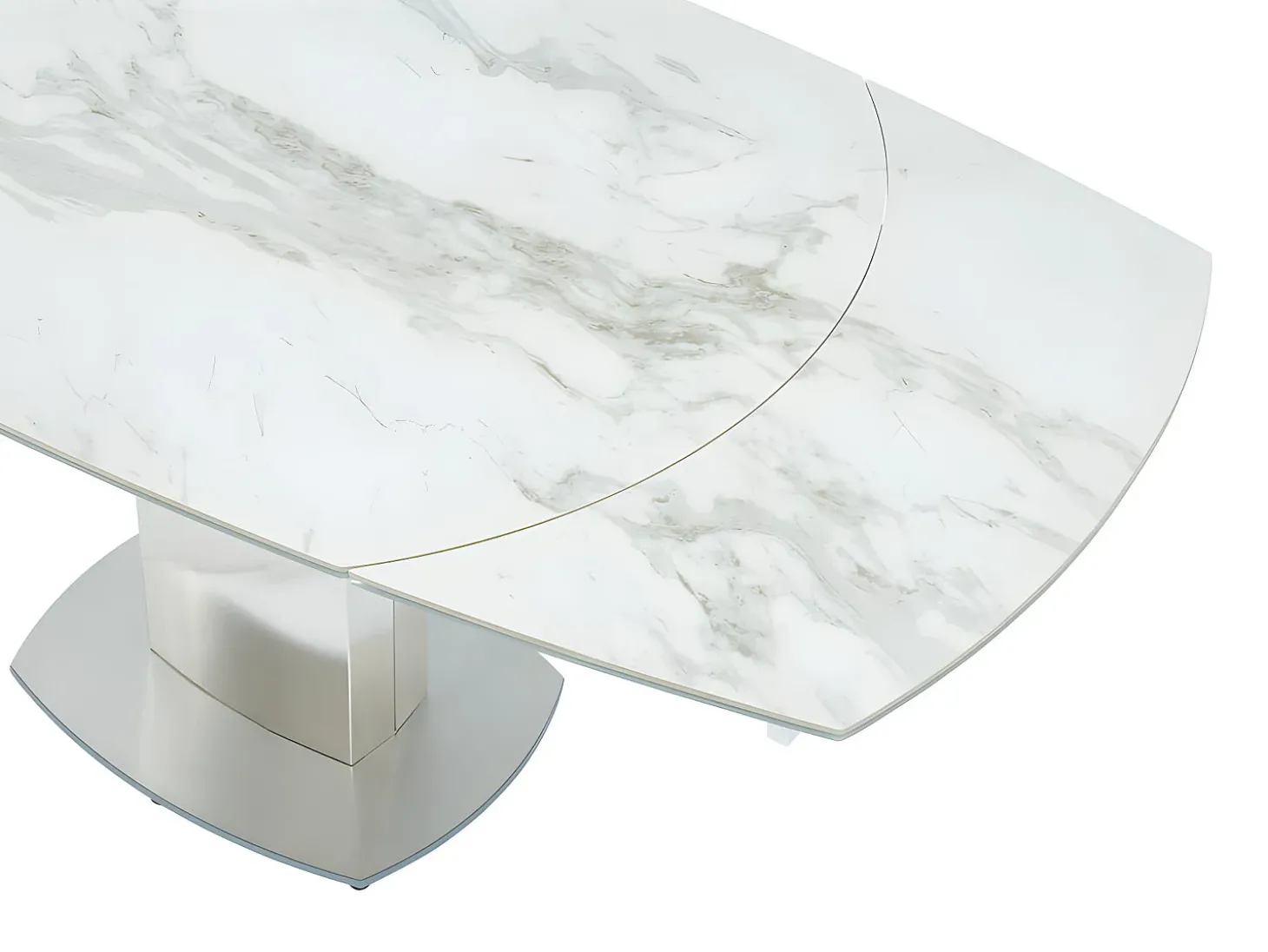 Mesa de jantar extensível. Cerâmica e aço. TALICIA