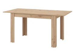Mesa de jantar extensível para 4 a 6 pessoas - Cor natural clara - VENOLA