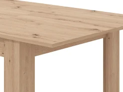 Mesa de jantar extensível para 4 a 6 pessoas - Cor natural clara - VENOLA