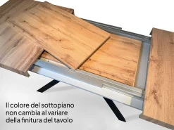 Mesa de jantar extensível 90x200/460 cm Famas Cinza Branca quadro Antracite