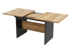 Mesa de jantar extensível para 4 a 6 pessoas - em MDF - Castanho