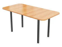 Mesa de jantar extensível em MDF - 120/160 x 80 cm - adequada para 4 a 6 pessoas - Natural