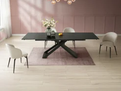 Mesa de jantar extensível em cerâmica e metal preto - XERENA de Pascal MORABITO