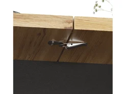 Mesa de jantar extensível 110/140x80x75 cm - Para 6 pessoas - MDF + metal - Natural