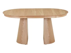 Mesa de jantar extensível 4 a 10 pessoas folheado de freixo - Natural claro - PRISLA