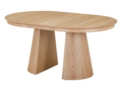 Mesa de jantar extensível 4 a 10 pessoas folheado de freixo - Natural claro - PRISLA