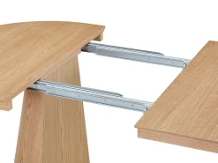Mesa de jantar extensível 4 a 10 pessoas folheado de freixo - Natural claro - PRISLA