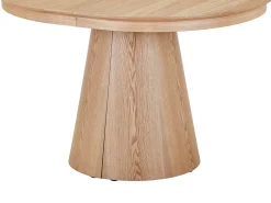 Mesa de jantar extensível 4 a 10 pessoas folheado de freixo - Natural claro - PRISLA