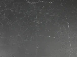 Mesa de jantar extensível vidro temperado e cerâmica efeito mármore preto - MARISO
