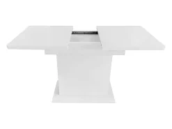Mesa de jantar extensível moderna com arrumação por baixo - Branco