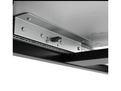 Mesa de jantar extensível para 6-8 pessoas em MDF e metal - Efeito mármore branco - 140/179,5x80x75,5 cm