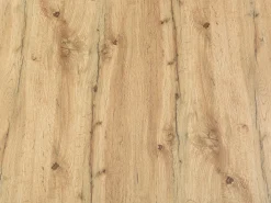 Mesa de jantar extensível 4 a 12 lugares MDF e metal preto, natural claro - JARELIA