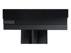 Mesa de jantar extensível para 4 a 6 pessoas em cerâmica, MDF e metal - Efeito mármore branco e antracite - ZALYRA