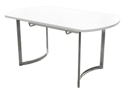 Mesa de jantar extensível para 4 a 6 pessoas em MDF - 140/180 x 80 cm - Branco