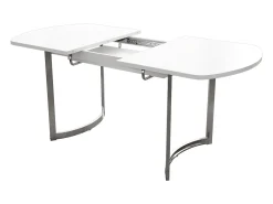 Mesa de jantar extensível para 4 a 6 pessoas em MDF - 140/180 x 80 cm - Branco