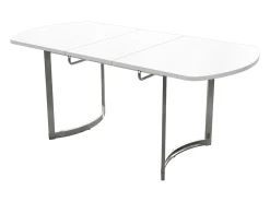 Mesa de jantar extensível para 4 a 6 pessoas em MDF - 140/180 x 80 cm - Branco