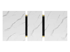 Mesa de jantar extensível (120-160×80 cm) - em MDF - para 6 a 8 pessoas - Branco