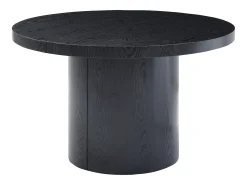 Mesa de jantar extensível 4 a 12 lugares em MDF preto - SIDRINA