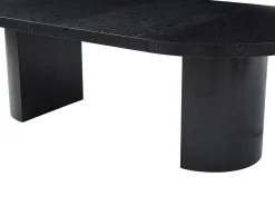 Mesa de jantar extensível 4 a 12 lugares em MDF preto - SIDRINA