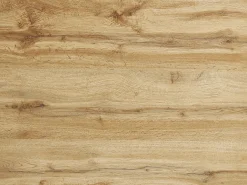 Mesa de jantar extensível 6 a 10 lugares em MDF e metal natural e preto VITENO