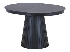Mesa de jantar extensível 4 a 10 pessoas folheado de freixo - Preto - LATSURY