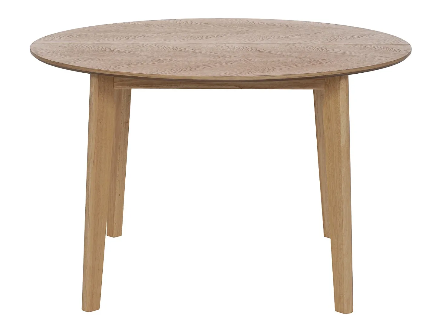 Mesa de jantar extensível para 4 a 8 pessoas com folheado de carvalho - Natural - MARIZEL