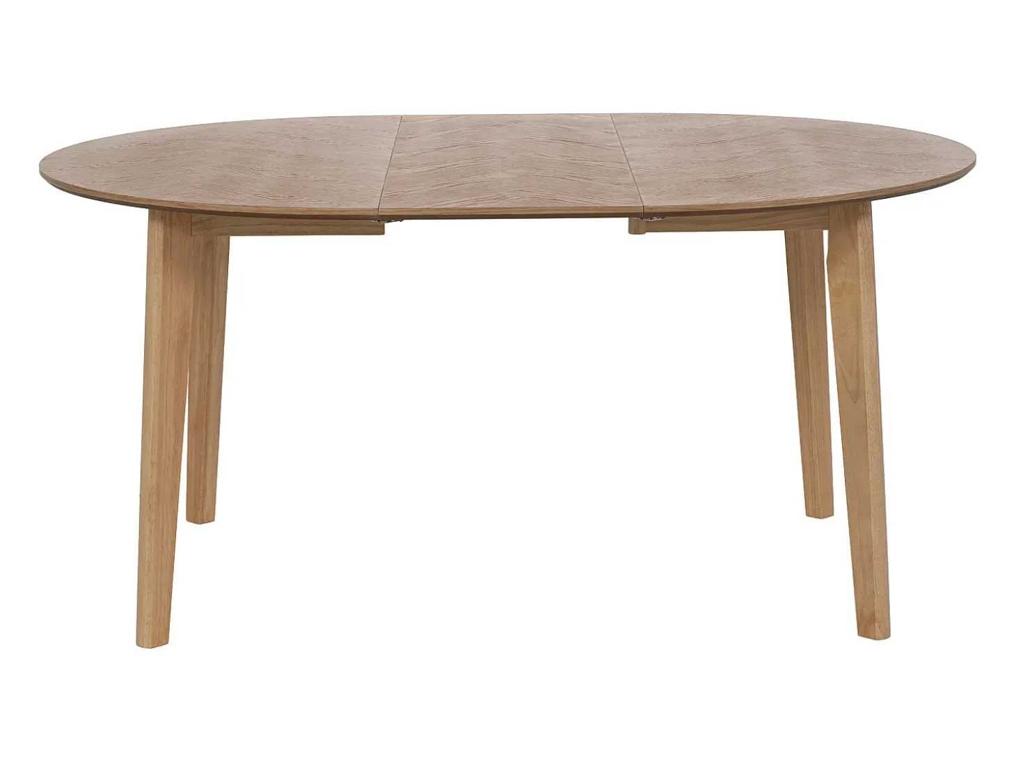 Mesa de jantar extensível para 4 a 8 pessoas com folheado de carvalho - Natural - MARIZEL