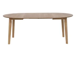 Mesa de jantar extensível para 4 a 8 pessoas com folheado de carvalho - Natural - MARIZEL