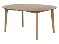 Mesa de jantar extensível para 4 a 8 pessoas com folheado de carvalho - Natural - MARIZEL