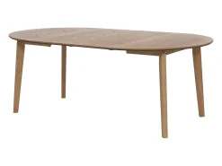 Mesa de jantar extensível para 4 a 8 pessoas com folheado de carvalho - Natural - MARIZEL