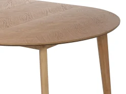 Mesa de jantar extensível para 4 a 8 pessoas com folheado de carvalho - Natural - MARIZEL