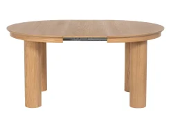 Mesa de jantar extensível para 4 a 8 pessoas em folheado de carvalho - Natural - ELITARO