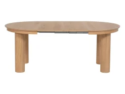 Mesa de jantar extensível para 4 a 8 pessoas em folheado de carvalho - Natural - ELITARO