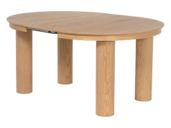 Mesa de jantar extensível para 4 a 8 pessoas em folheado de carvalho - Natural - ELITARO