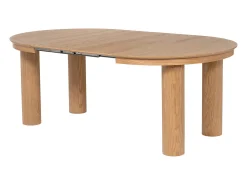 Mesa de jantar extensível para 4 a 8 pessoas em folheado de carvalho - Natural - ELITARO