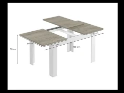 Mesa de jantar extensível Kendra 140