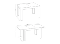 Mesa de jantar extensível Kendra 140