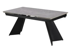 Mesa de jantar extensível em cerâmica "Equinoxe" Cinza Mármore 6 a 10 pessoas