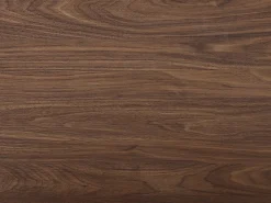 Mesa de jantar extensível para 2 a 12 pessoas em MDF e aço - Castanho escuro natural e preto - FIRELA