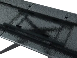 Mesa de jantar extensível vidro temperado com bolhas e metal preto LEGRIO de Maison Céphy
