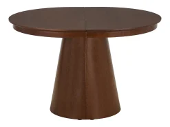 Mesa de jantar extensível para 4 a 10 pessoas com folheado de freixo - Natural escuro - PRISLA