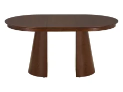 Mesa de jantar extensível para 4 a 10 pessoas com folheado de freixo - Natural escuro - PRISLA