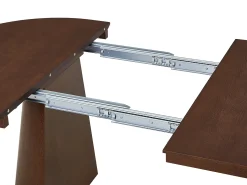 Mesa de jantar extensível para 4 a 10 pessoas com folheado de freixo - Natural escuro - PRISLA